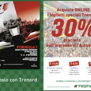 Formula 1 Gran Premio Heineken d'Italia 2016 a Monza: biglietti speciali, treni straordinari e sconti