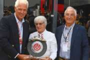 BREMBO PREMIA MARCO TRONCHETTI PROVERA CON IL `BERNIE ECCLESTONE AWARD 2016′ AL GP D’ITALIA DI FORMULA UNO