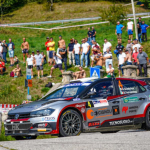 Giacomo Scattolon al "via" del Rally Terra Sarda: obiettivo Finale Nazionale Coppa Italia Rally