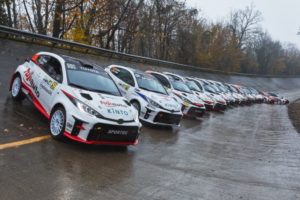 Le Toyota GR Yaris R1T 4X4 "in scena" al Monza Rally Show:  uniche vetture, oltre alle Rally2, a poter partecipare all'esclusiva kermesse   di fine anno