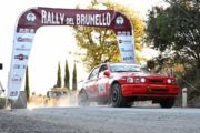 Valter Pierangioli e Lorenzo Bertelli   brindano alla vittoria del Rally del Brunello